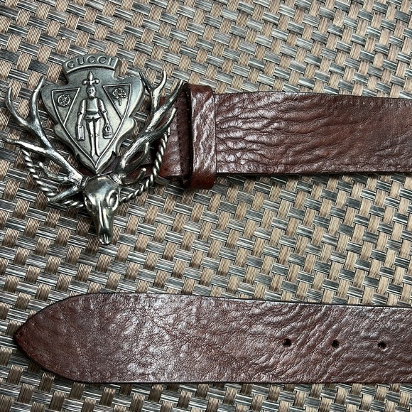 Gucci belt Stag buckle authentic - Picture 6 of 11